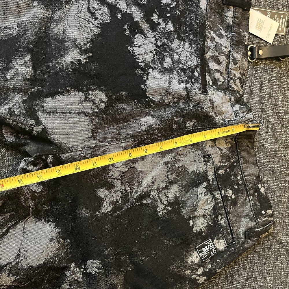 Prps Pants Mens 36x31 Black Camo Cargo Denim E109P14 Garment Dyed Streetwear - Picture 7 of 16